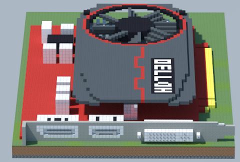 Компьютерная видеокарта Radeon HD 7730 в Майнкрафт