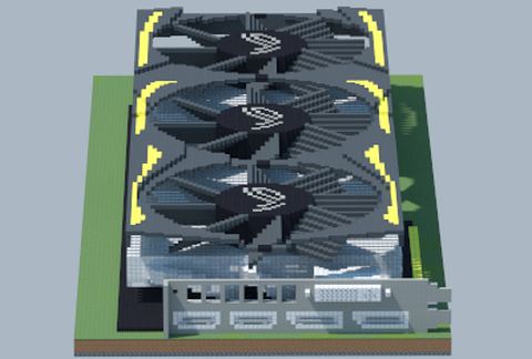 Компьютерная видеокарта Radeon RX 580 в Майнкрафт
