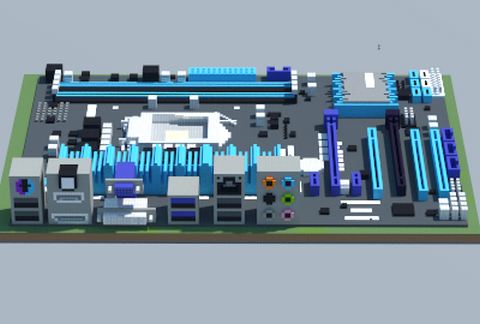 Материнская плата Intel H77-V от ASUS в Майнкрафт