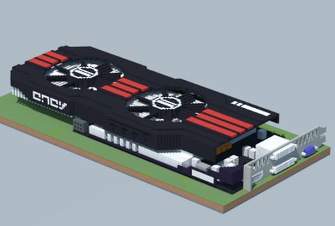 Видеокарта NVIDIA GeForce GTX 650 Ti в Майнкрафте 157×16×69, 53366 блоков — скриншот 3