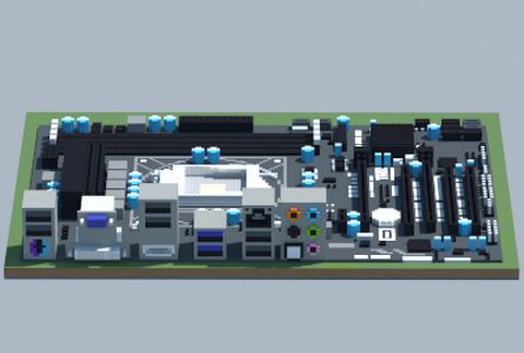 Материнская плата Intel H77 Pro4/MVP в стиле Майнкрафт — скриншот 2