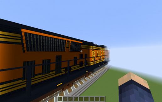 Локомотив BNSF GE C44-9W для Майнкрафт — скриншот 2