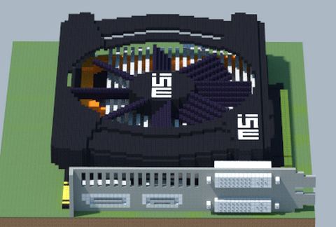 Детализированная видеокарта NVIDIA GeForce GTX 960 в Майнкрафт — скриншот 2