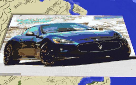 Спортивный автомобиль Мазератти Гран для Майнкрафт — скриншот 2