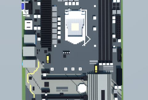 Материнская плата Intel Z370 Pro4 в стиле Майнкрафт — скриншот 2