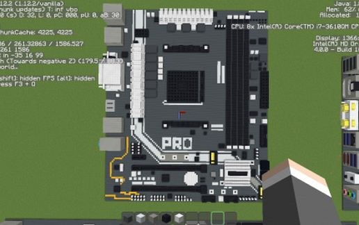 Материнская плата ASRock AMD AB350M Pro4 в Майнкрафте — скриншот 2