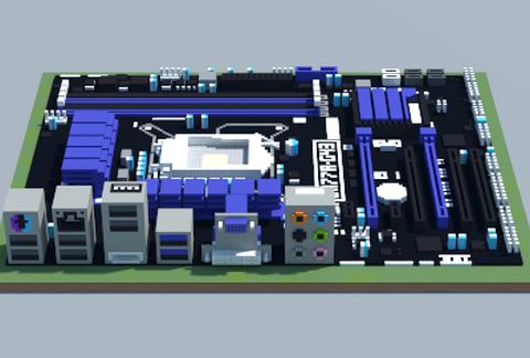 Материнская плата Intel ZH77A-G43 в Майнкрафт-стиле — скриншот 2