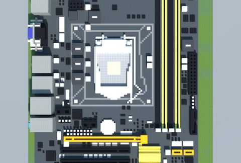 Компактная материнская плата Intel Q87M-E для Майнкрафт-интерьера