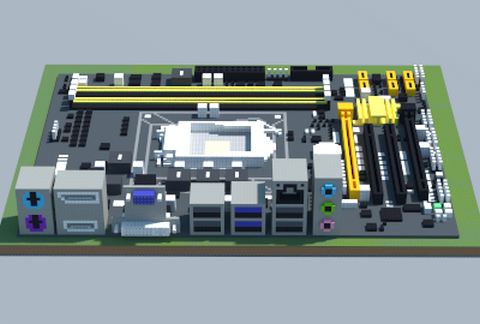 Компактная материнская плата Intel Q87M-E для Майнкрафт-интерьера — скриншот 2