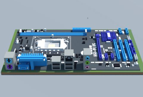 Современный компьютерный системный блок ASUS H61-PLUS в Майнкрафт — скриншот 2