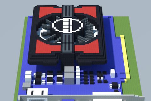Модель видеокарты GeForce GT 630 в Майнкрафт — скриншот 2