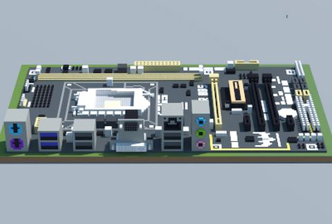Компьютерная материнская плата в стиле ASUS TUF — скриншот 2