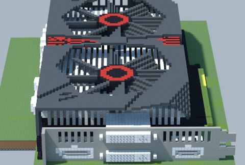 Детализированная видеокарта GeForce GTX 950 STRIX из Майнкрафта — скриншот 2