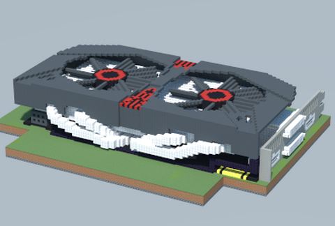 Детализированная видеокарта GeForce GTX 950 STRIX из Майнкрафта — скриншот 3