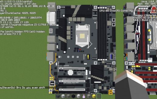 Постройка материнской платы Intel X170-WS ECC в Майнкрафте