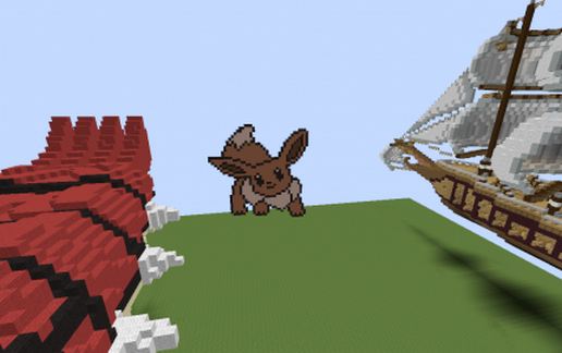 Пиксель-арт Иви из Майнкрафт для Pixelmon и Pokémon