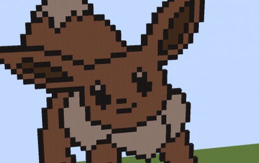 Пиксель-арт Иви из Майнкрафт для Pixelmon и Pokémon — скриншот 2