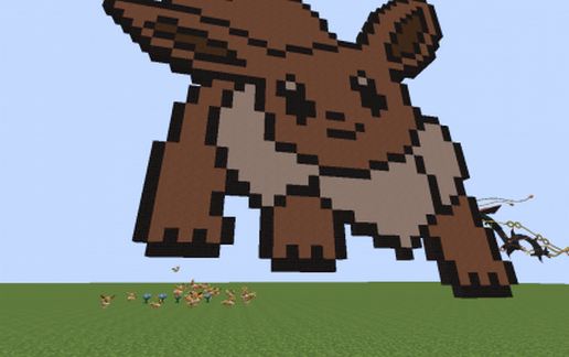 Пиксель-арт Иви из Майнкрафт для Pixelmon и Pokémon — скриншот 3