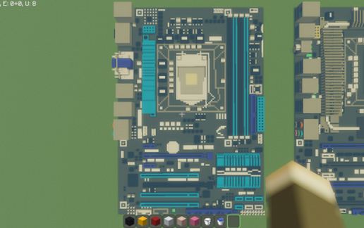 Материнская плата ASUS Intel P8H67-V в стиле Майнкрафт