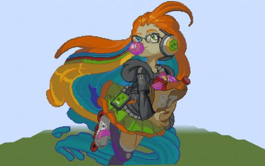 Футуристическая постройка Cyber Pop Zoe в Майнкрафт
