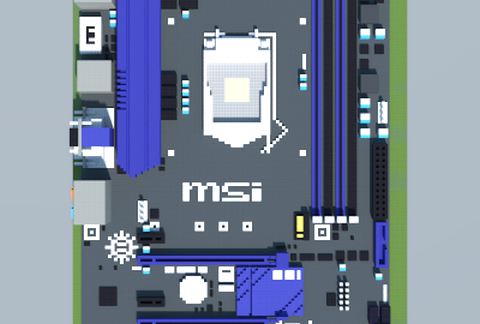 Материнская плата Intel H97 GUARD-PRO в стиле Майнкрафт