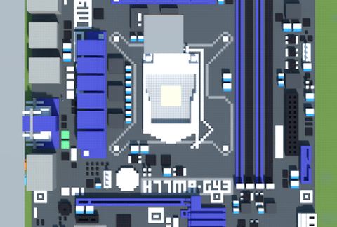 Современная материнская плата Intel H77MA-G43 в Майнкрафт