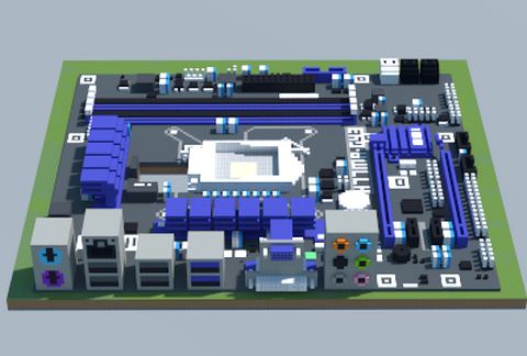 Современная материнская плата Intel H77MA-G43 в Майнкрафт — скриншот 2
