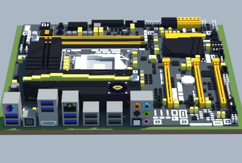 Материнская плата Intel Z77 OC Formula в стиле Майнкрафт — скриншот 2