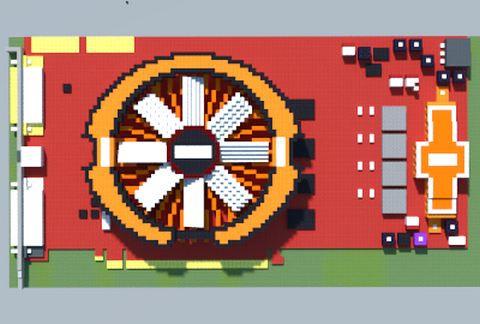 3D-модель видеокарты ATI Radeon HD 3850 от ASUS