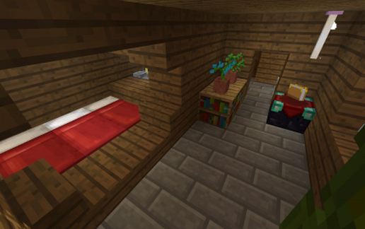 Средневековый дом из камня и ели для Майнкрафт