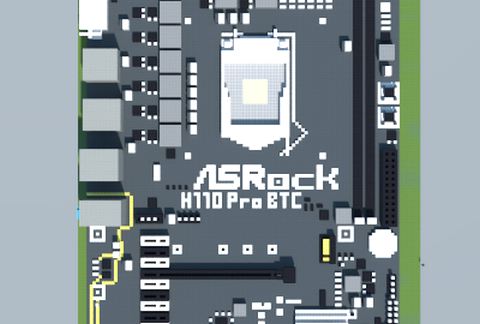 Майнкрафт постройка Intel H110 Pro BTC+ из серого и железа