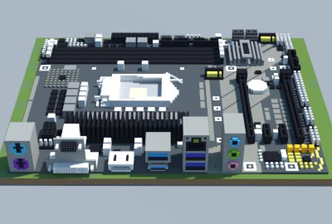 Материнская плата Intel Z370M-Pro4 в стиле Майнкрафт — скриншот 2