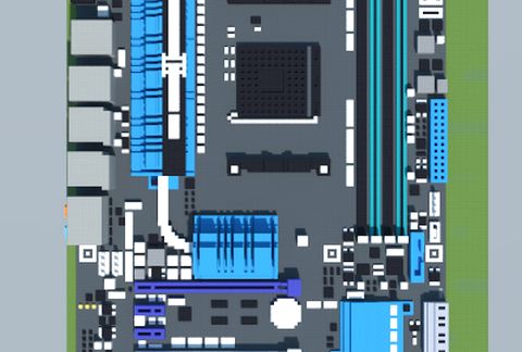 Материнская плата AMD M5A99X EVO R2.0 в стиле Майнкрафт