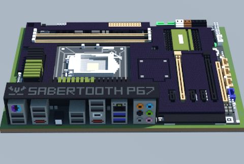 Постройка материнской платы Intel P67 Sabertooth в Майнкрафт — скриншот 3