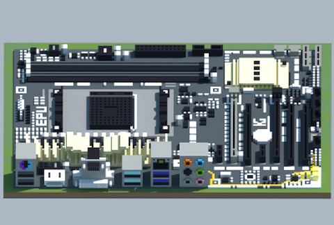 Материнская плата AMD A88X-PLUS/USB 3.1 в стиле Майнкрафт — скриншот 2