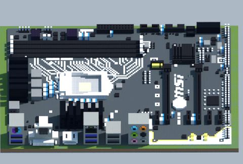 Материнская плата Intel Z170-A PRO в стиле Майнкрафт — скриншот 2