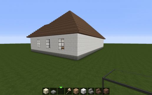 Средний дом для выживания в Майнкрафт 50×20×35, 3172 блоков
