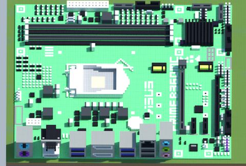 Материнская плата Intel B360M-C PRIME в стиле Майнкрафт — скриншот 2