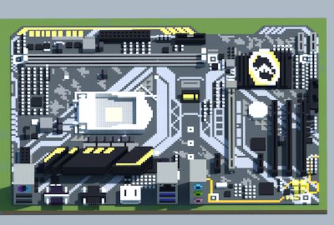 Материнская плата Intel H310-PLUS GAMING в стиле ASUS TUF для Майнкрафт — скриншот 2