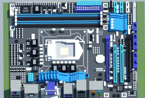 Материнская плата Intel P8H67M-PRO в стиле Майнкрафт — скриншот 2