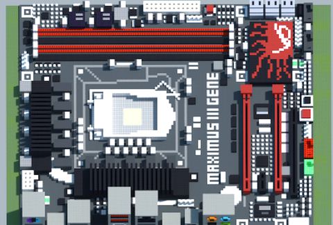 Материнская плата Intel P55 в стиле ASUS ROG для Майнкрафт — скриншот 2