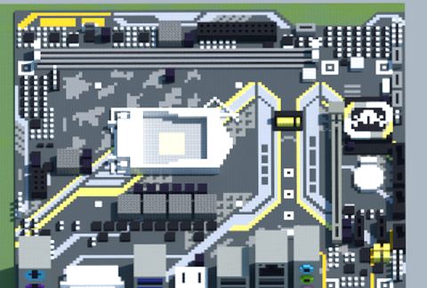 Материнская плата Intel H310M-PLUS GAMING в стиле Майнкрафт — скриншот 2