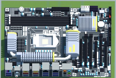 Материнская плата Intel Z68X-UD7-B3 в стиле техно-постройки — скриншот 2