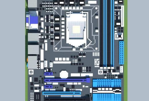 Материнская плата Intel P8Z68-V LX в стиле Майнкрафт