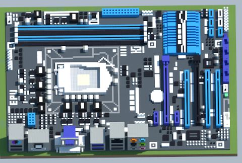 Материнская плата Intel P8Z68-V LX в стиле Майнкрафт — скриншот 2