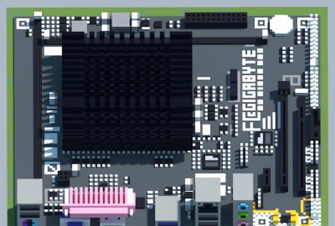 Материнская плата Intel GA-J1800M-D3P в стиле Майнкрафт — скриншот 2