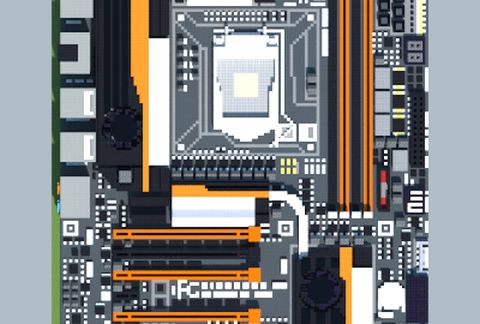 Игровой компьютер в Майнкрафт в стиле Intel Z87X-OC FORCE