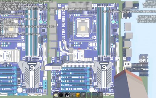 Материнская плата Intel Gigabyte GA-X58A-UD9 в Майнкрафт