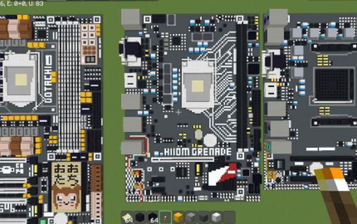Современный техно-дом Intel H110M-GRENADE для Майнкрафт