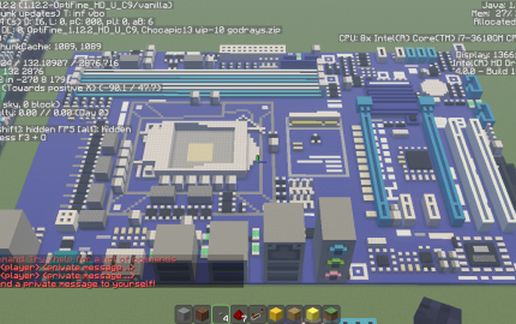 Материнская плата Intel GA-Z77P-D3 в Майнкрафт — скриншот 2